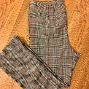 Free People Flare Crop Plaid Pant